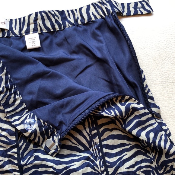 Coldwater Creek navy/tan a-line skirt - Picture 3 of 9